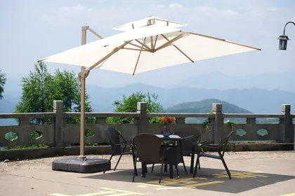 Outdoor Roman umbrellas without lights