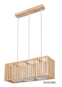 Retro Wood and glass island lighting