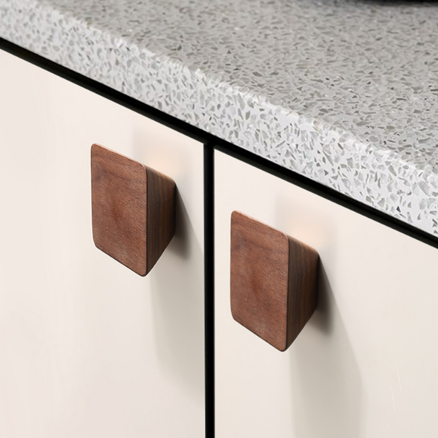 square solid wood bar handle