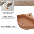 Wholesale High-Quality Triangular Concrete Basins - Orange Wall-Mounted Corner Bathroom Basin