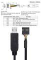 Yüksek kaliteli USB - 6pin TTL Seri Kablo