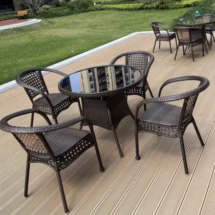 2024 Modern Minimalist Woven Teng Chair for Outdoor Coffee Dining