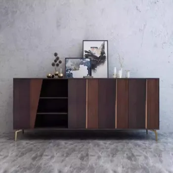 Nordic Italian Design Modern Minimalist Luxury Smoked Wood Sideboard