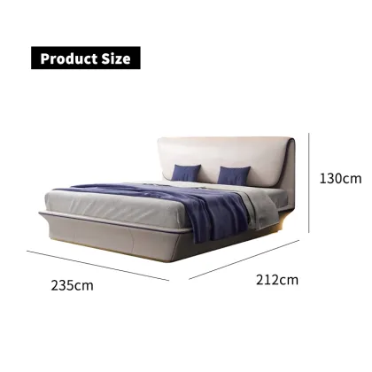 Modern Luxury Leather Bed for Home