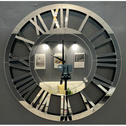 Miroir Mur Horloge Modern Style