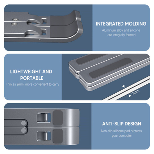 Soporte para portátil Soporte de tableta ajustable de enfriamiento de aluminio