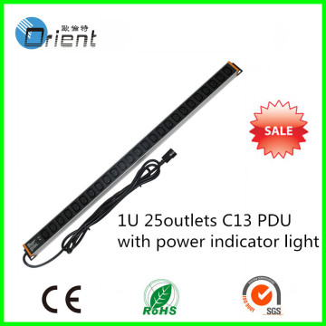 1U 25 ways C13 PDU with C14 plug rack mount pdu