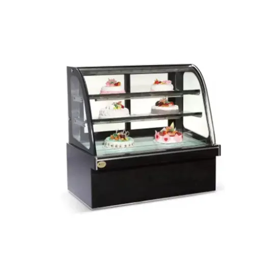 Cake Display Chiller Mini Counter Top Flat Cake Cooler Machine Sliding Door Glass Display Cake Refrigerator