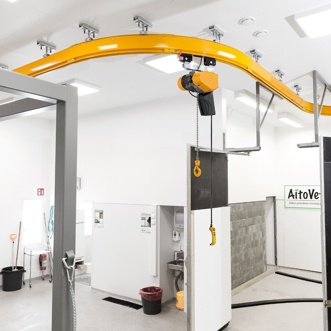 Overhead Warehouse Rail System With Hoists And Cranes, High Quality ...