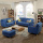 3-Piece Upholstery Sectional Sofa With Ottoman