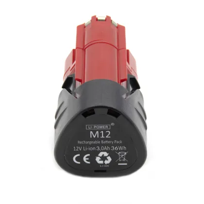 12V Milwaukee Compatible Battery with LED Indicator, 2Ah for Power Tools