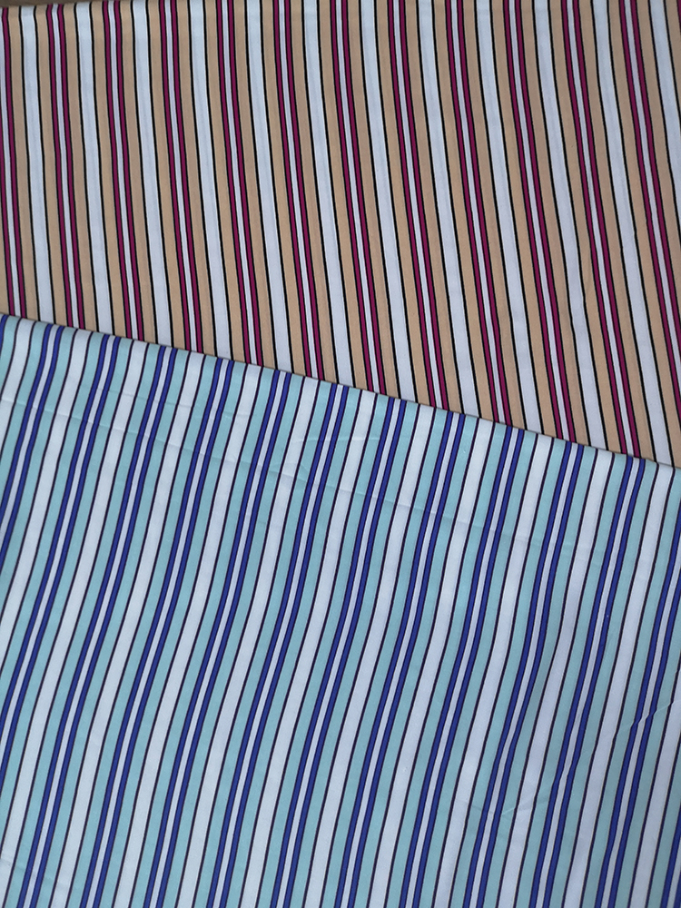 Tissu pour impression à jet d&#39;air Stripe Rayon Challis 30S