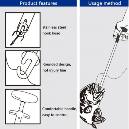 Portable Aluminium Fish Hook Remover Tool - Fishing Accessory