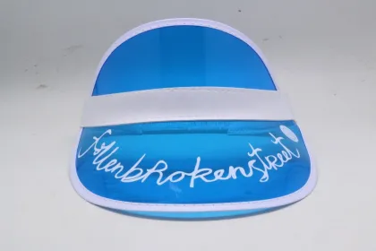 PVC transparent plastic printing sun visor cap