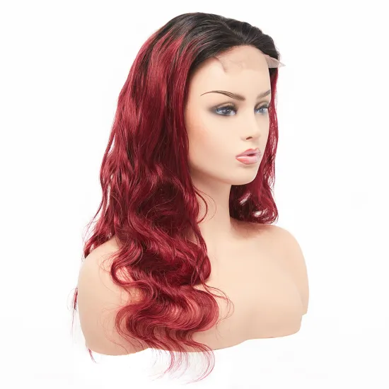 T1B99J Stock 9A Grade Brazilian Virgin Body Wave Natural Part Human Body Wave Lace Closure Wig