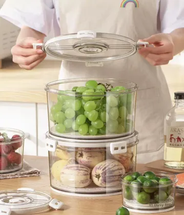 Stackable Freshness Preservation Food Storage Boxes & Bins