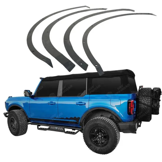 Fender Flare Accessories for Bronco 2021-2023: Front and Rear Replacement Wheel Lip Wheel Arches (2/4 Doors)