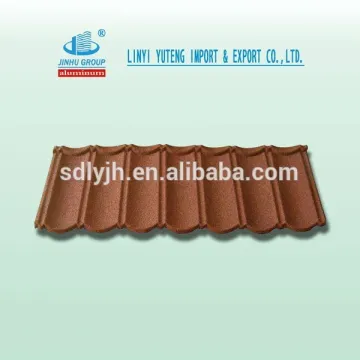 Sky blue classical / bond stone coated steel roofing tile for sale