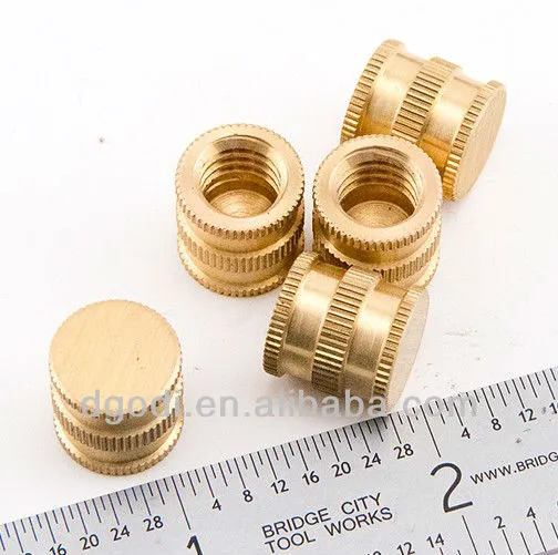 small brass knurled decorative nut