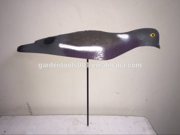 plastic rotatable pigeon decoy half body with steel ground stake 202-4