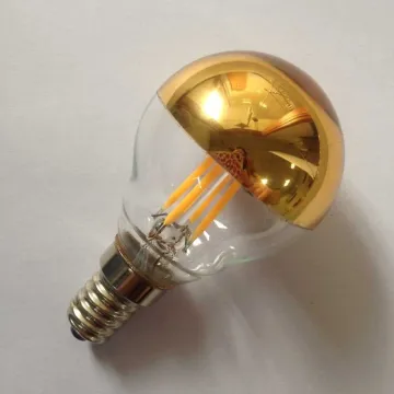 half gold plated G45 led filament bulb