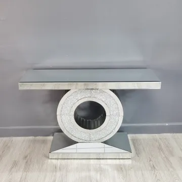 Silver Console Table Mirrored