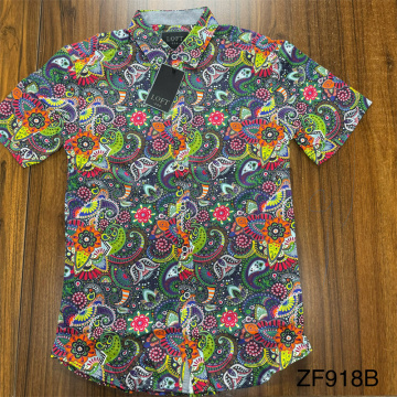 Summer Casual Dyed Mens Floral Short Lengan