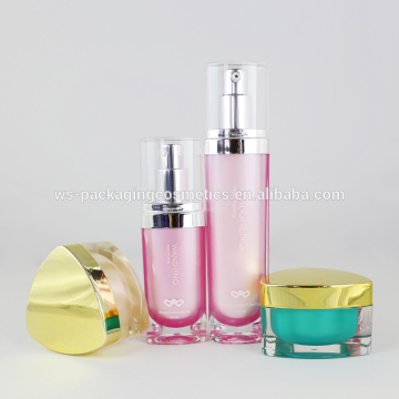 Wansheng Acrylic Cream Container Triangle Bottle Jar For Cosmetic