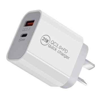 Hot Sale 25W PD Charger - Universal Travel Adapter for Fast Charging (US/EU/UK/AU Plugs) QC3.0 for Xiaomi, Huawei, and Phones
