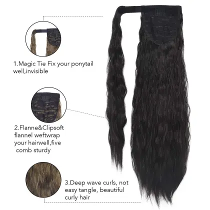High heat drawstring synthetic hair ponytails synthetic hair ponytail extensions