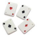 Artificial Resin Playing Poker Game Card Charms DIY Pendants Cabochon Beads Keychain Decoration  Jewelry Finding