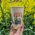 Copos de café de parede dupla Kraft de 16 onças