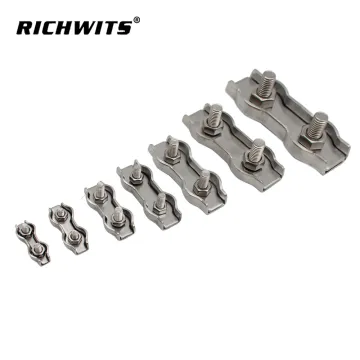 Stainless Steel Duplex Wire Rope Clips Cable Clamps 4mm duplex Grips Cable Clamps For Steel Wires