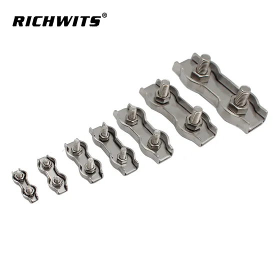 6mm stainless steel 304 wire rope clip fitting for cable clamp