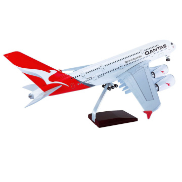 46cm 1/160 Scale Resin LED Flashing Light A380 Qantas Airline Plane Aircraft Model
