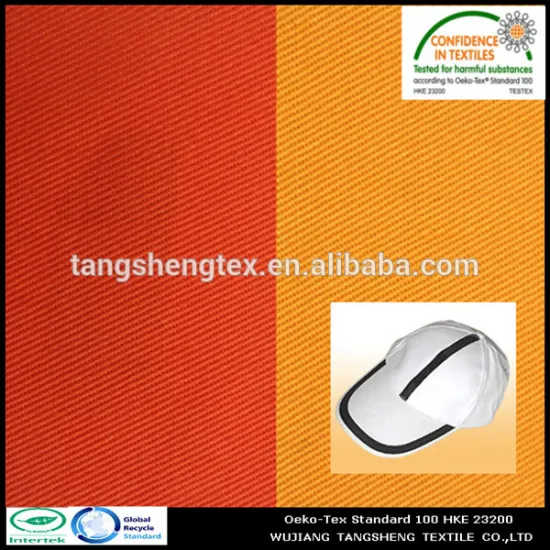 100%RPET twill gabardine fabric for caps with plain dyed