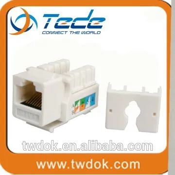 UTP Cat6 keystone jack, RJ45 110 type keystone jack