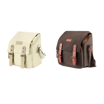 Retro Chic SLR DSLR Camera Bag - Vintage Leather Shoulder Bag for Photographers