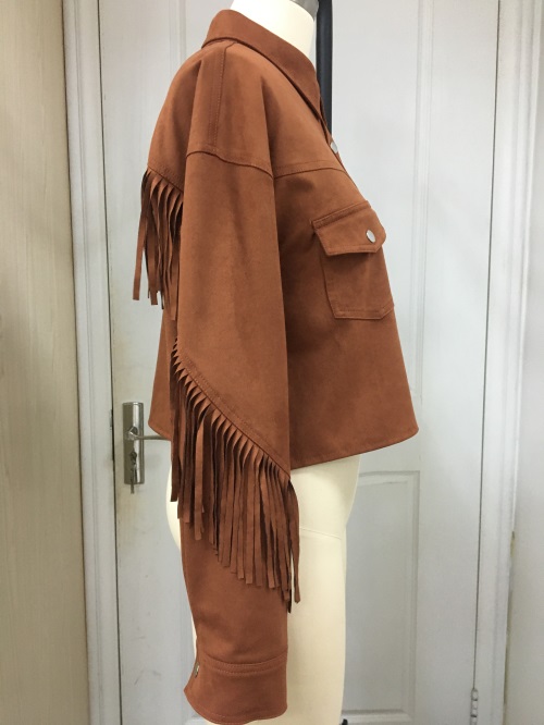 Women's Suede Tassel Fringe Jacket