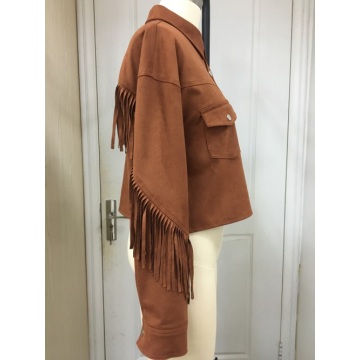 Women's Suede Tassel Fringe Jacket