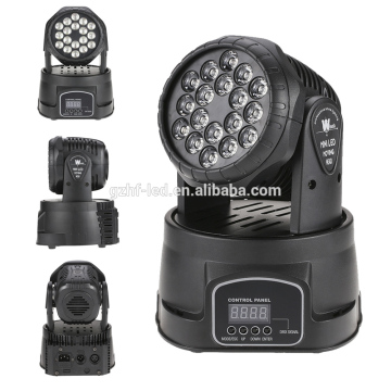 Professional lighting 18*3w stage light led wash moving heads rotating light