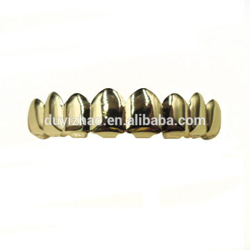 Best Grillz 14K Gold Plated 8pcs Teeth Grillz Bling Top Grillz