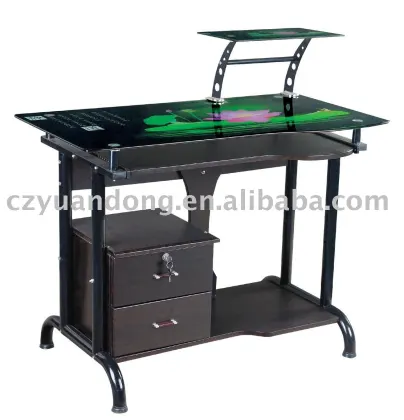 Glass desktop computer desk