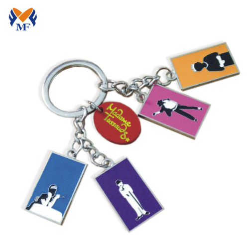 Metal custom name logo friendship keychain