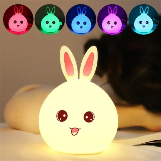 Fancy animal flashing usb small cute led night light for baby