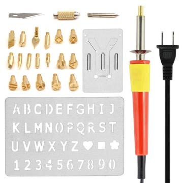 120V US Plug Professional Wood Burning Tool Set with Extra Tips for DIY Hobby Projects