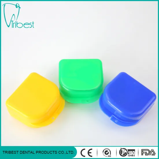 Colorful Plastic Dental Denture Box With Mirror
