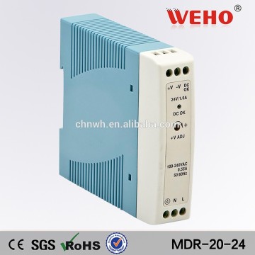 CE ROHS approved 20w mdr series 24v 1a industrial dinrail power supply