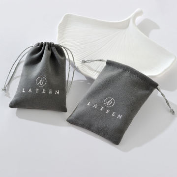 Fashion Design Velvet Microfiber Jewelry Sachets avec cordon