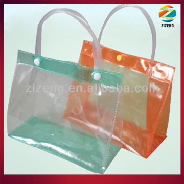 travel shampoo bag clear pvc plastic bag with snap button